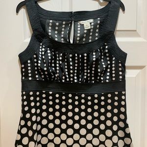 White House Black Market Polka Dot Tank Top